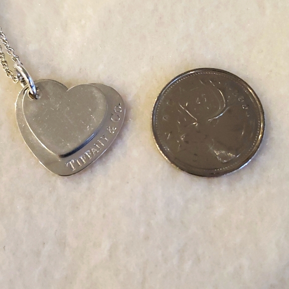 Tiffany & Co. Double Heart Pendant Necklace with Pouch - Picture 6 of 9